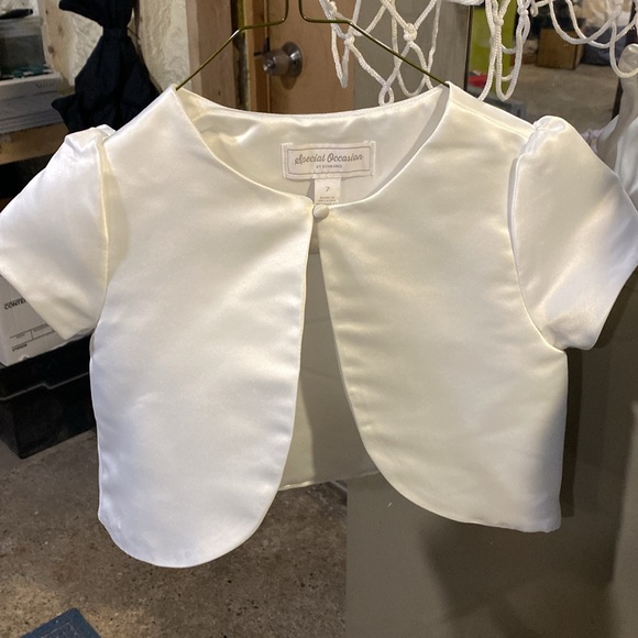 Special occasions white bolero size 7 and Easter or spring dress - Picture 4 of 4